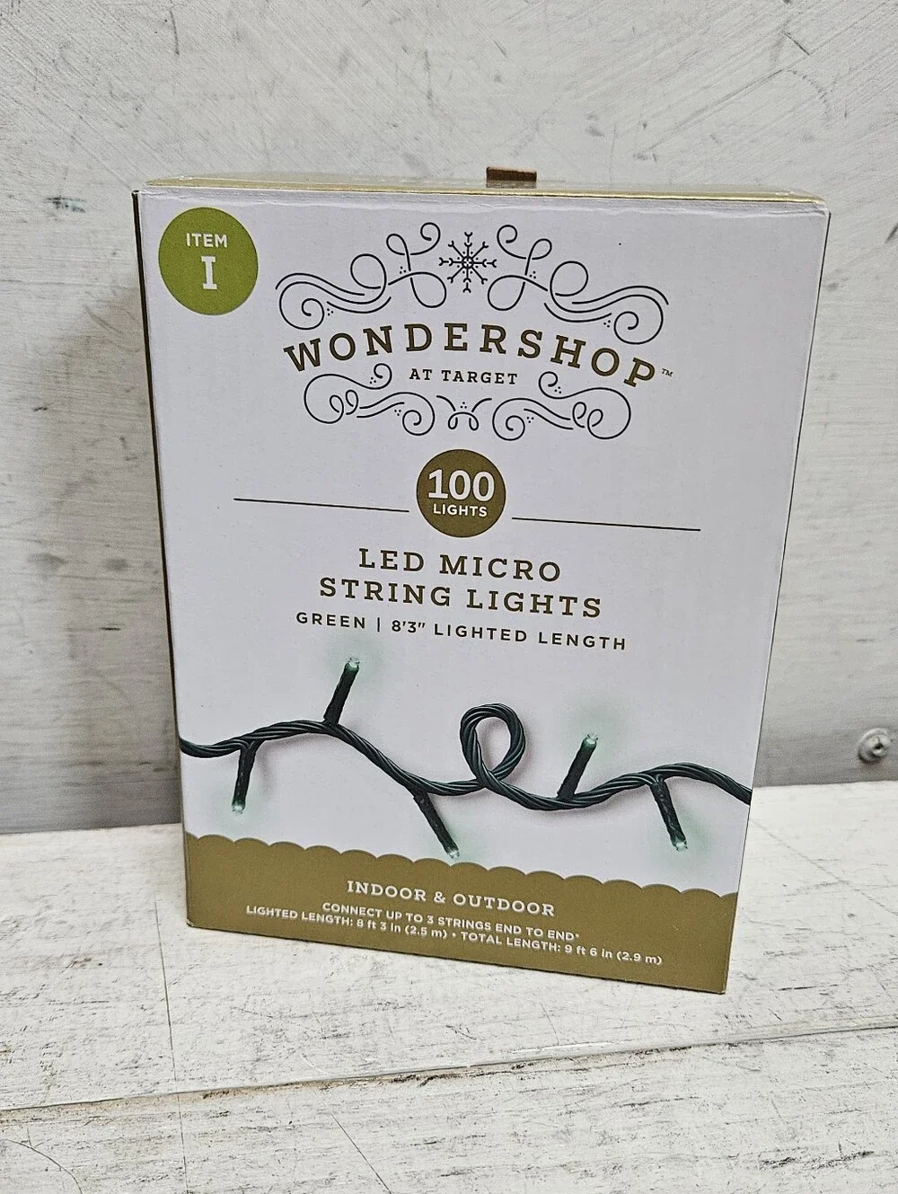 WONDERSHOP Green & Blue LED Micro String Lights New Christmas Holiday Decor
